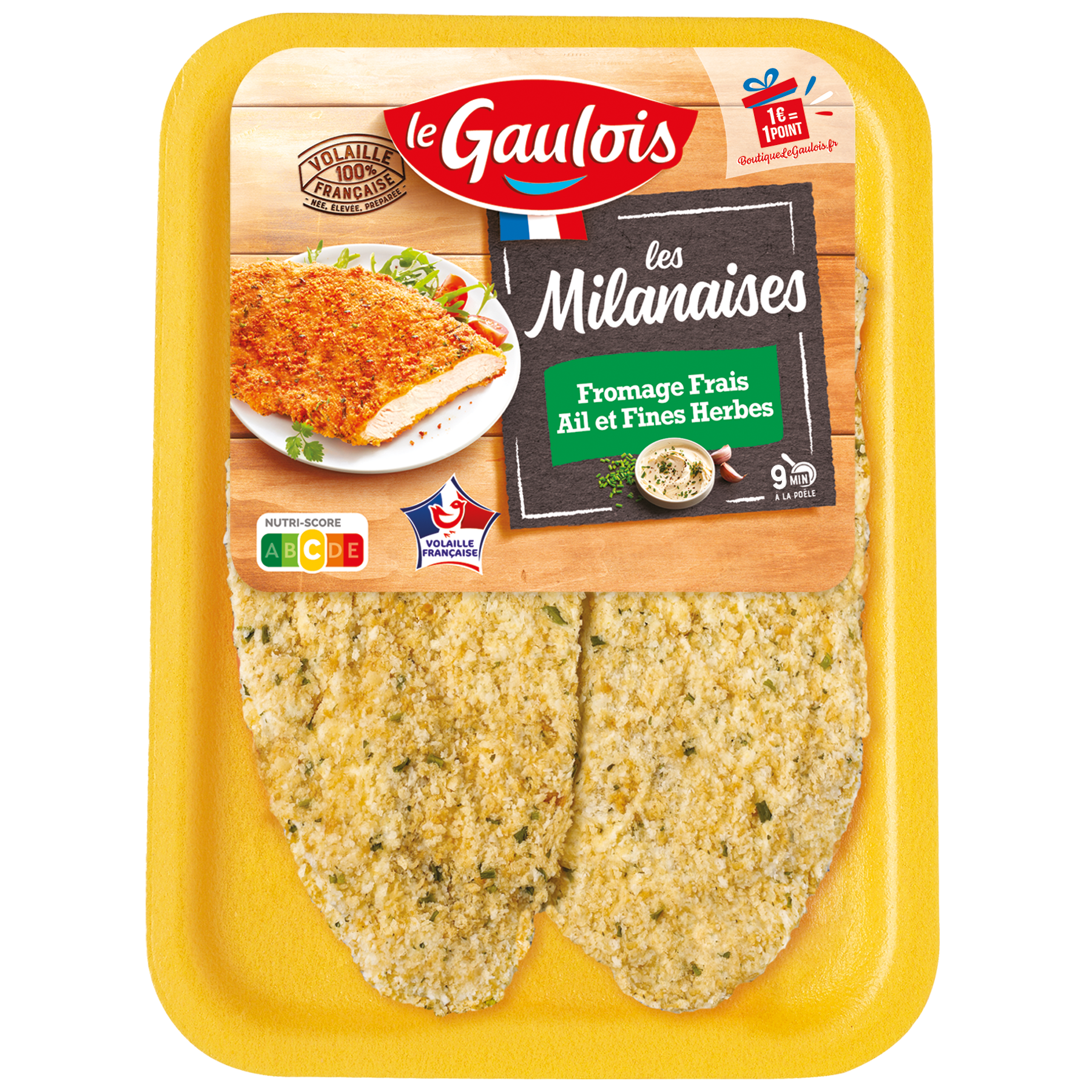 Escalopes Poulet Fromage Ail et Fines Herbes